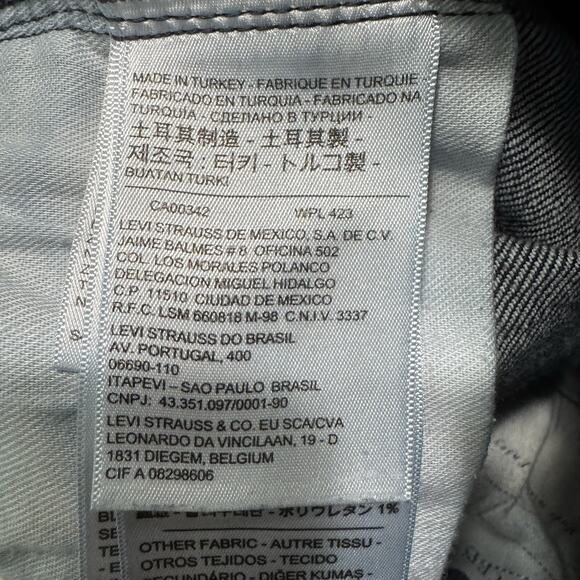 Anthropologie X Levis Jeans Womens 27 Blue Sky Rinse Stems Flare Mid Rise - Picture 13 of 16